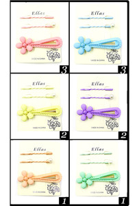 12 Cards Assorted Solid Matt Color Hair Pin Set-ESP9010C (12pc)