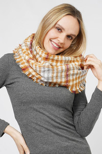 Plaid Pattern Infinity Scarf-ESC10684