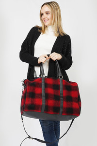 Buffalo Pattern Cross Body Duffle Bag-EBD10706