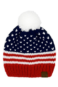 C.C American Iceland Wool Pom Beanie-HTE0040
