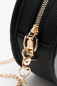 Solid Color Trim Clear Round Stadium Concert Crossbody Bag