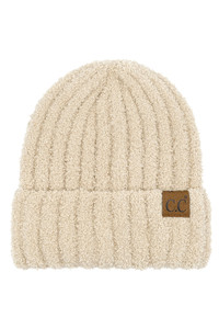 C.C Solid Color Fuzzy Beanie