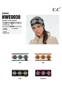 C.C Southwest Pattern Headwrap-HWE0030