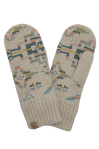 Aztec Mitten with Ribbed Cuff-BGM120133