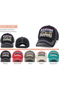 MANURE HAPPENS Vintage Baseball Cap-KBV-1530
