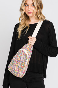 Aztec Pattern Sling Bag-MB0197