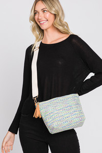 Aztec Pattern Tassel Crossbody Bag-MB0195
