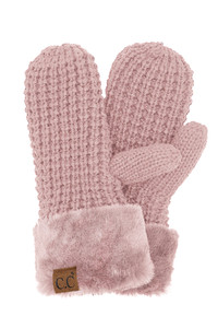 C.C Waffle Knit Mittens-MTE0032