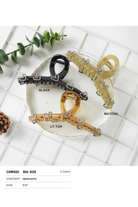 Heart Charm Hair Claw-CHW502