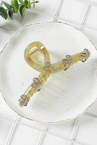 Heart Charm Hair Claw-CHW502
