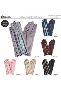 Colorful Swirled Gloves-JG906 (12pairs)