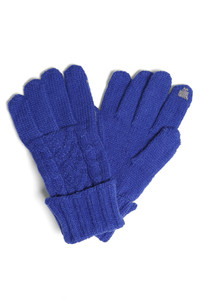 Solid Cable Knit Gloves with Flip Cuff-JG908B (12 pairs)