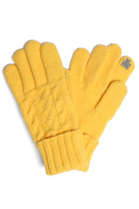 Solid Cable Knit Gloves with Flip Cuff-JG908B (12 pairs)