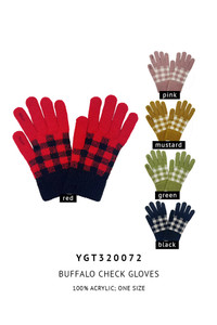 Buffalo Check Gloves-YGT320072
