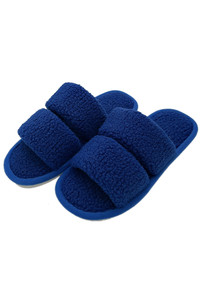 Solid Sherpa Slippers-BSL220157 (6pcs)