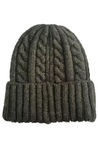 Solid Cable Knit Beanie-HCB320042