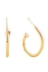 14K Gold/White Gold Dipped Post Hoop-SJE310468