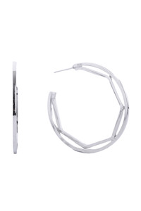 14K Gold/White Gold Dipped Post Hoop-SJE310473