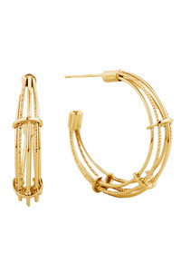 14K Dipped Post Hoop-SJE310400