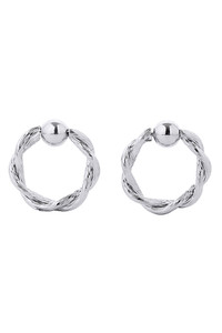 14K Gold/White Gold Dipped Post Earring-SJE310319