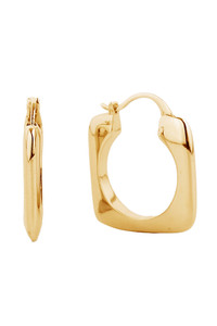 14K Gold/White Dipped Pin Catch Earring-SJE310533