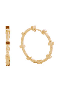 14K Spin Wheel Huggie Earrings-SJE310660