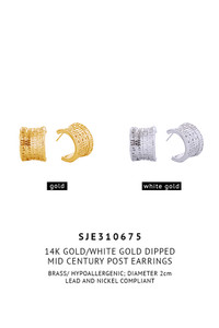 14K Mid Century Post Earrings-SJE310675