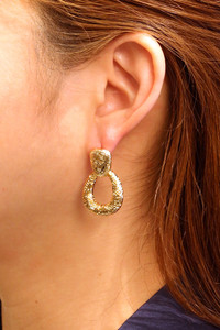 14K Door Knocker Post Earrings-SJE310676