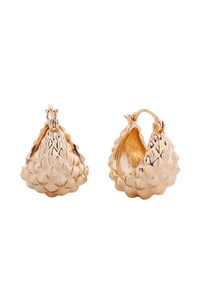 14K Bumpy Rocky Pincatch Earrings-SJE310593