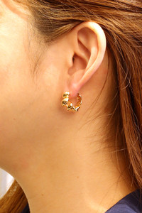 14K Twisted Cord Huggie Earrings-SJE310615