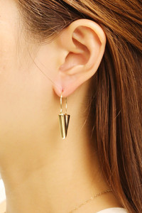 14K Essential V Hoop Earrings-DJE310684