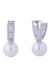 14K Bridemaids Pearl Drop Earrings-DJE310721