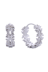 14K Chrome H Hoop Earrings-SJE310661