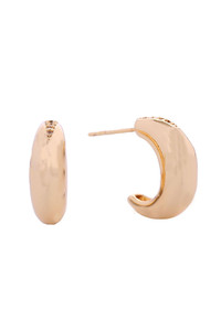 14K Mini Moon Pave CZ Post Earrings-SJE310485