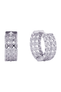 14K Woven Cut Huggie Earrings-SJE310734