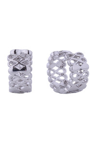 14K Infinity Huggie Hoop Earrings-SJE310735