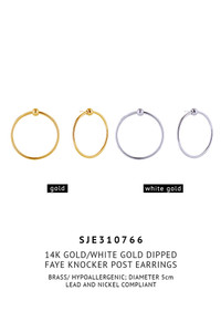 14K Faye Knocker Post Earrings-SJE310766