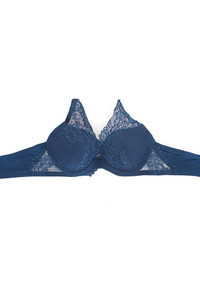 Solid Color with Lace Trim Bra