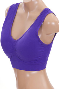 6pcs Plus Size Solid Color Top Bra-344P (6pcs)