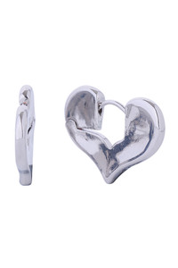 14K Open Heart Hoop Huggie Earrings-SJE310787