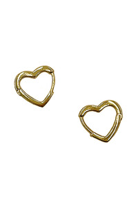 14K Gold Dipped Huggie Hoop Brass-SJE310216