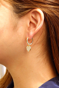 14K Radiant Heart Swing Earrings-SJE310666