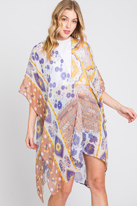 Boho Flower Print Kimono