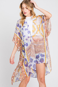Boho Flower Print Kimono