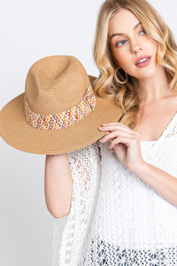 Multi Color Strawband Straw Hat
