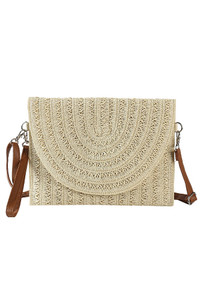 Straw Envelope Crossbody and Clutch Bag