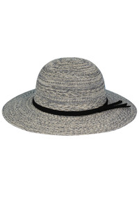 Suede Band Mixed Braid Packable Sun Hat