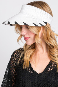 Handmade Edge Detailed Roll Up Sun Hat Visor