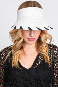 Handmade Edge Detailed Roll Up Sun Hat Visor