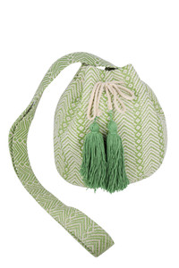 Geometric Pattern Bucket Bag